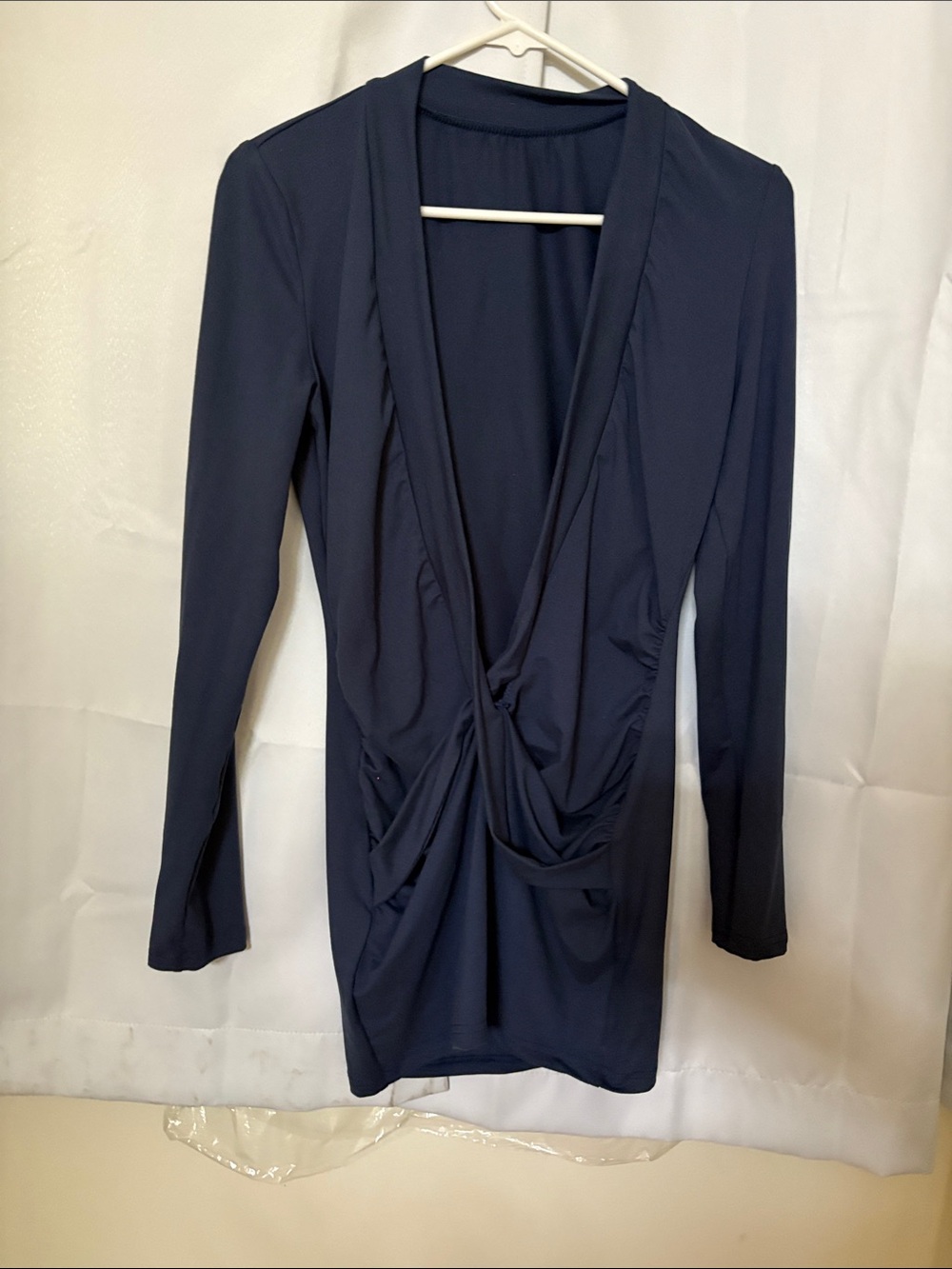 SHEIN Navy Long Sleeve Mini Dress